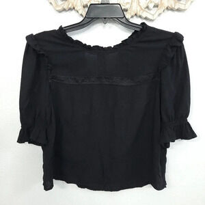 Wild Fable Ruffle Sleeve Crop Top